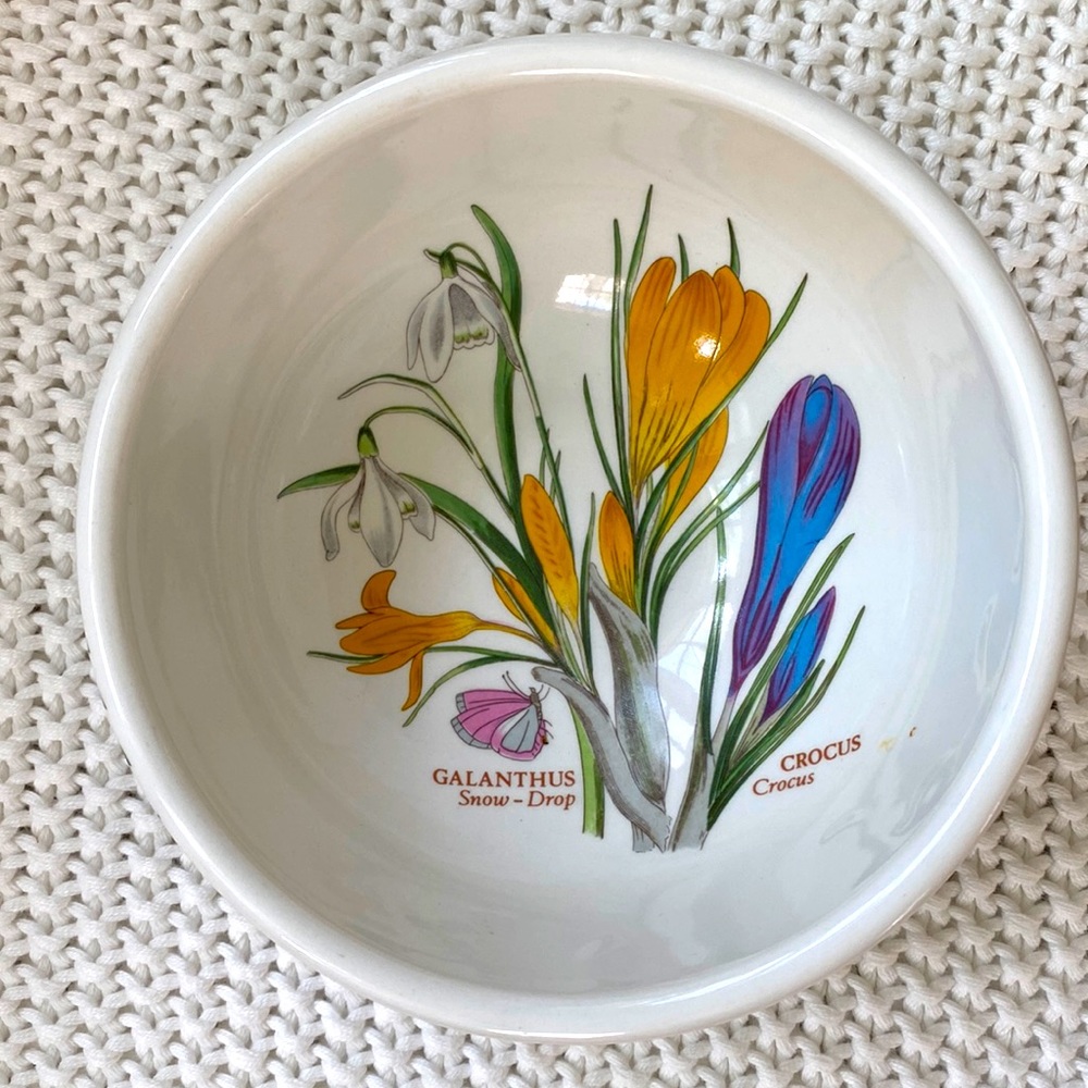 Portmeirion Botanic Garden Snow Drop Crocus Soup or Fruit Bowl